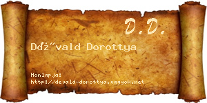 Dévald Dorottya névjegykártya